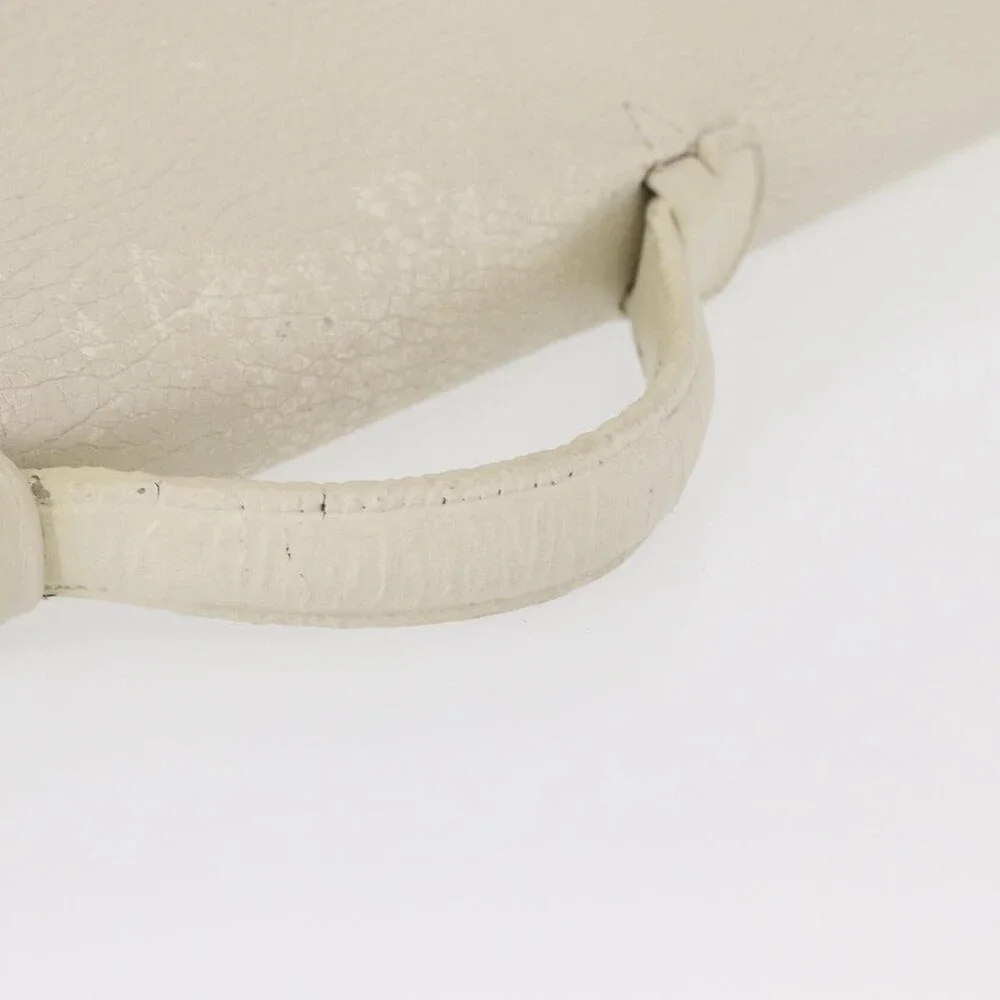 Hermes Leather Sac Adepeche 41 Handbag White